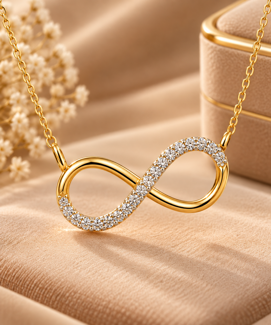 Diamond Infinity Gold Pendant